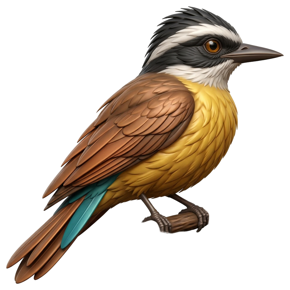 Mascote do BEMMAISMED, um bem-te-vi em estilo 3D